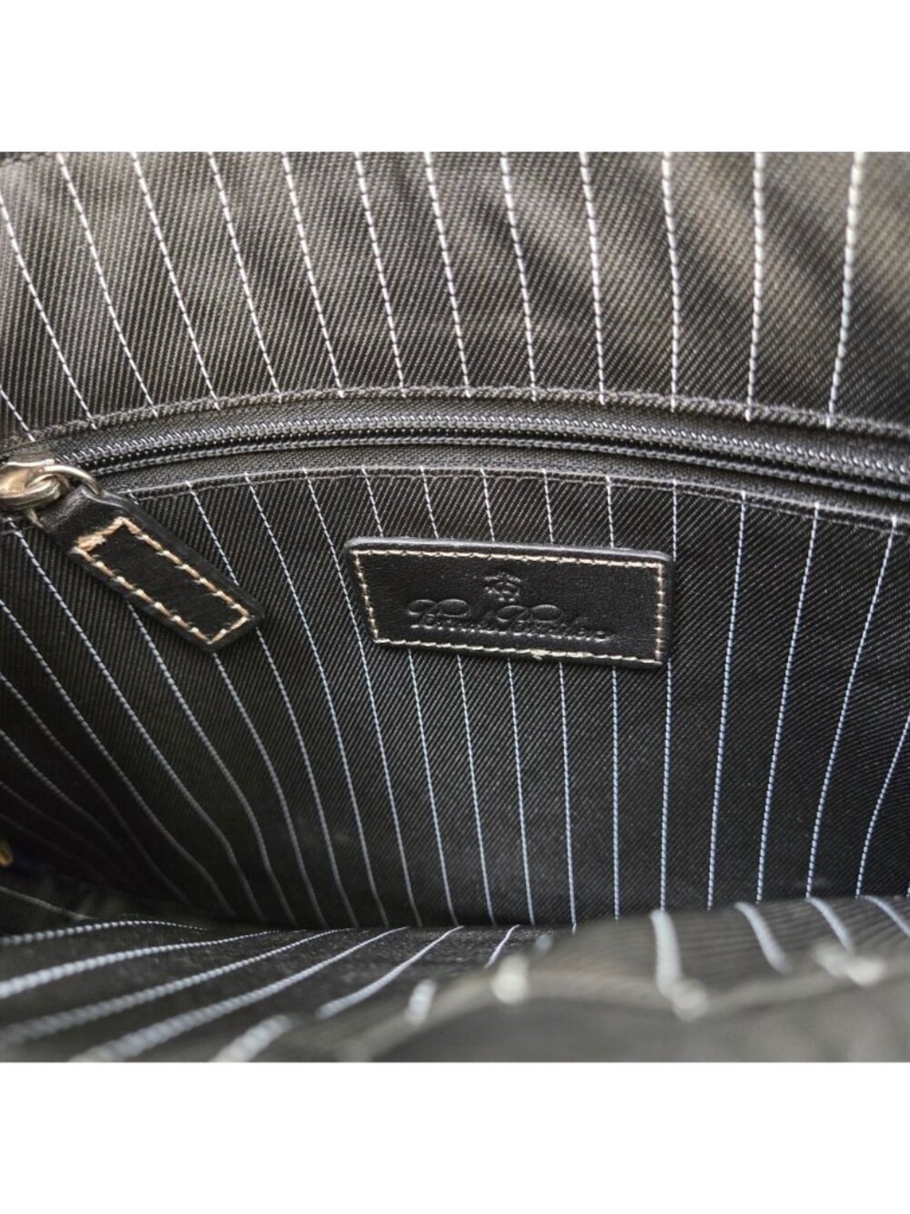 Brooks Brothers Pebble Leather Laptop Messenger Bag View 3